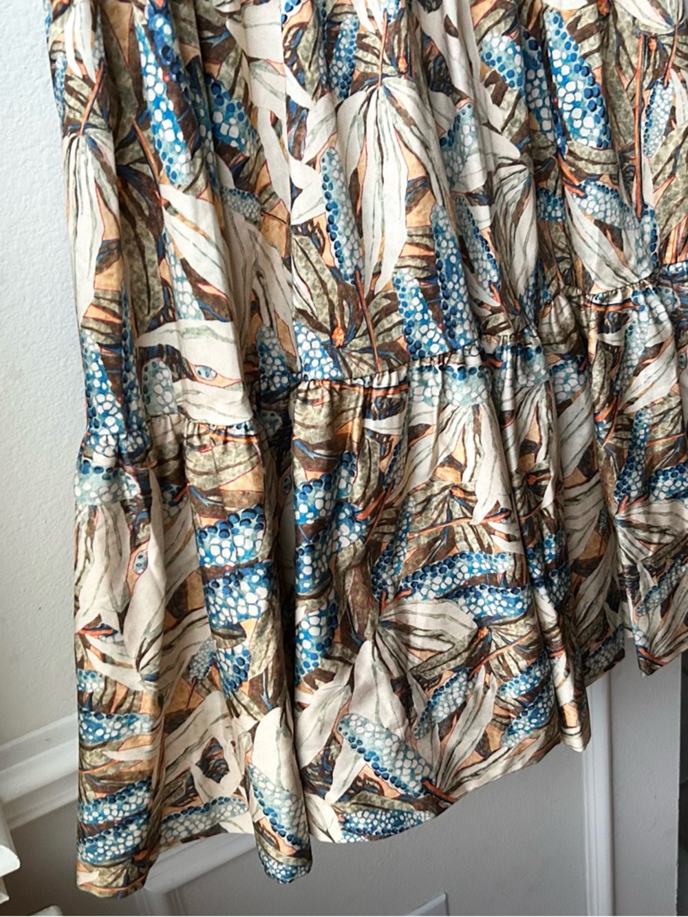 HUNTER BELL cassidy dress in Brown blue harvest Sz 4 - Picture 14 of 16